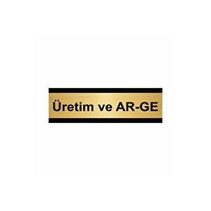 Üretim Ve Ar-ge 10x20cm Altın Renk Metal Yönlendirme Levhası