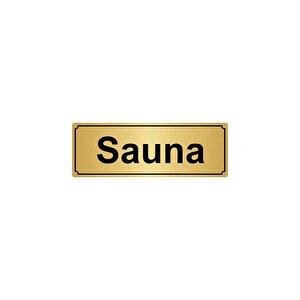 Sauna Yönlendi̇rme Levhasi 7cmx20cm Altin Renk Metal