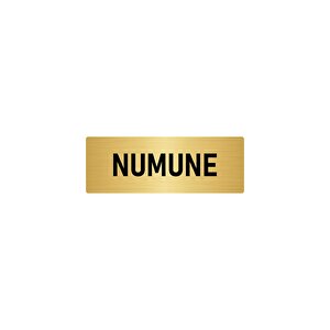 Metal Yönlendirme Levhası, Departman Kapı İsimliği Numune 10x20 Cm Altın Renk