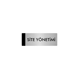 Metal Yönlendirme Levhası, Departman Kapı Isimliği Site Yönetimi 5x20 Cm Gümüş Renk