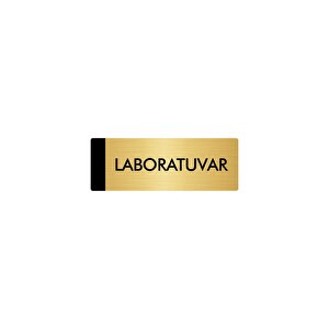Metal Yönlendirme Levhası, Departman Kapı Isimliği Laboratuvar 5x20 Cm Altın Renk
