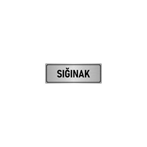 Metal Yönlendirme Levhası, Departman Kapı İsimliği Sığınak 7x20 Cm Gümüş Renk