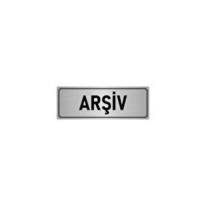 Metal Yönlendirme Levhası, Departman Kapı İsimliği Arşiv 5x20 Cm Gümüş Renk