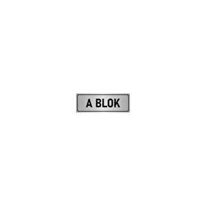 Metal Yönlendirme Levhası, Departman Kapı İsimliği A Blok 5x20 Cm Gümüş Renk