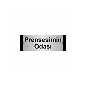 Prensesimin Odası 5x20cm Gümüş Renk Metal Yönlendirme Levhası