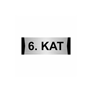 6.kat 5x20cm Gümüş Renk Metal Yönlendirme Levhası