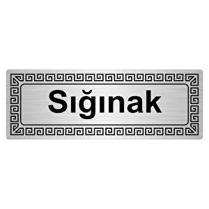 Sığınak 7cmx20cm Metal Yönlendi̇rme Levhasi Gümüş Renk Metal