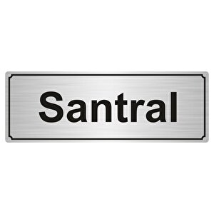 Santral Yönlendi̇rme Levhasi 10cmx20cm Gümüş Renk Metal