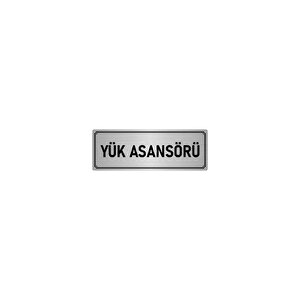 Metal Yönlendirme Levhası, Departman Kapı İsimliği Yük Asansörü 10x20 Cm Gümüş Renk