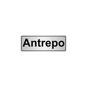 Antrepo Yönlendi̇rme Levhasi 10cmx20cm Gümüş Renk Metal