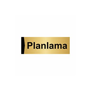 Planlama 10x20cm Altın Renk Metal Yönlendirme Levhası