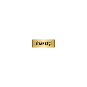 Metal Yönlendirme Levhası, Departman Kapı İsimliği Ziyaretçi 10x20 Cm Altın Renk