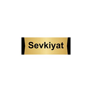 Sevkiyat 10x20cm Altın Renk Metal Yönlendirme Levhası
