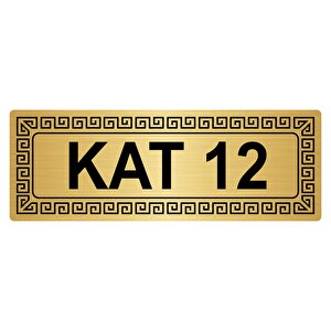 Kat 12 7cmx20cm Metal Yönlendi̇rme Levhasi Altin Renk Metal