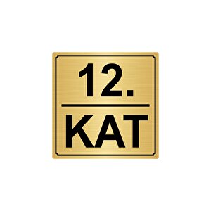 12.kat 15cmx15cm Metal Yönlendi̇rme Levhasi Altin Renk Metal