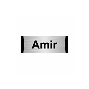 Amir 7x20cm Gümüş Renk Metal Yönlendirme Levhası