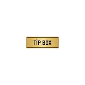 Metal Yönlendirme Levhası, Departman Kapı İsimliği Tip Box 7x20 Cm Altın Renk