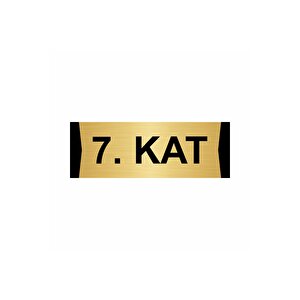 7.kat  5x20cm Altın Renk Metal Yönlendirme Levhası