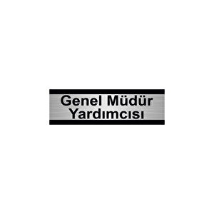 Genel Müdür Yardımcısı 10x20cm Gümüş Renk Metal Yönlendirme Levhası