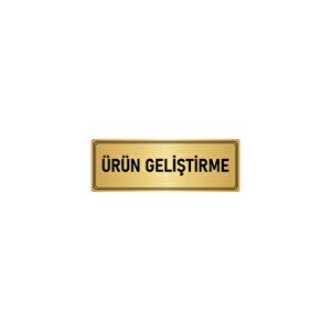 Metal Yönlendirme Levhası, Departman Kapı İsimliği Ürün Geliştirme 10x20 Cm Altın Renk