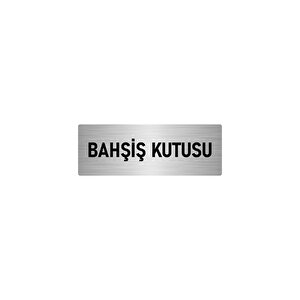 Metal Yönlendirme Levhası, Departman Kapı İsimliği Bahşiş Kutusu 10x20 Cm Gümüş Renk
