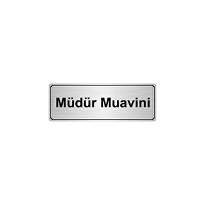 Müdür Muavi̇ni̇ Yönlendi̇rme Levhasi 10cmx20cm Gümüş Renk Metal