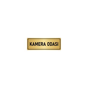 Metal Yönlendirme Levhası, Departman Kapı İsimliği Kemera Odası 10x20 Cm Altın Renk