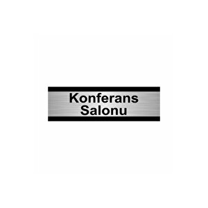 Konferans Salonu 7x20cm Gümüş Renk Metal Yönlendirme Levhası