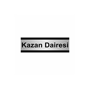 Kazan Dairesi 10x20cm Gümüş Renk Metal Yönlendirme Levhası