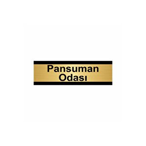 Pansuman Odası 10x20cm Altın Renk Metal Yönlendirme Levhası