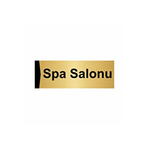 Spa Salonu 10x20cm Altın Renk Metal Yönlendirme Levhası