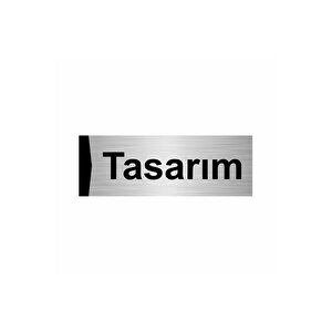 Tasarım 10x20cm Gümüş Renk Metal Yönlendirme Levhası