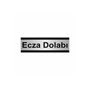 Ecza Dolabı 5x20cm Gümüş Renk Metal Yönlendirme Levhası