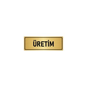 Metal Yönlendirme Levhası, Departman Kapı İsimliği Üretim 5x20 Cm Altın Renk