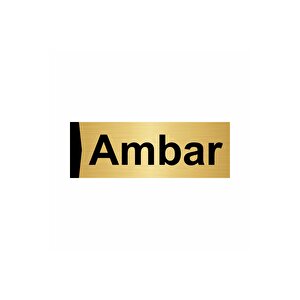 Ambar 10x20cm Altın Renk Metal Yönlendirme Levhası