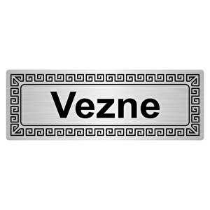 Vezne 7cmx20cm Metal Yönlendi̇rme Levhasi Gümüş Renk Metal