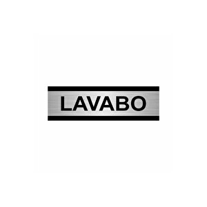 Lavabo 10x20cm Gümüş Renk Metal Yönlendirme Levhası