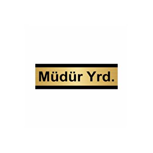 Müdür Yrd 10x20cm Altın Renk Metal Yönlendirme Levhası