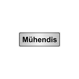 Mühendi̇s Yönlendi̇rme Levhasi 7cmx20cmgümüş Renk Metal