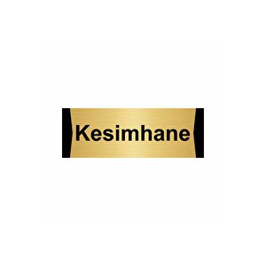 Kesimhane 7x20cm Altın Renk Metal Yönlendirme Levhası