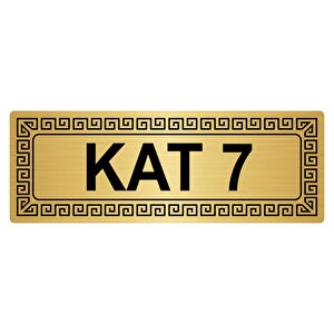 Kat 7 7cmx20cm Metal Yönlendi̇rme Levhasi Altin Renk Metal
