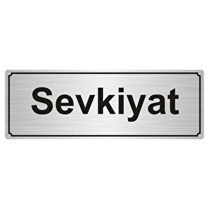 Sevki̇yat Yönlendi̇rme Levhasi 10cmx20cm Gümüş Renk Metal