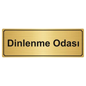 Di̇nlenme Odasi Yönlendi̇rme Levhasi 10cmx20cm Altin Renk Metal