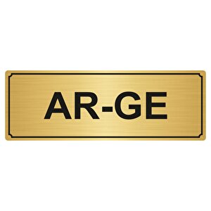 Ar-ge Yönlendi̇rme Levhasi 5cmx20cm Altin Renk Metal