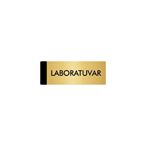Metal Yönlendirme Levhası, Departman Kapı Isimliği Laboratuvar 10x20 Cm Altın Renk