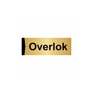 Overlok 5x20cm Altın Renk Metal Yönlendirme Levhası