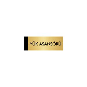 Metal Yönlendirme Levhası, Departman Kapı Isimliği Yük Asansörü 10x20 Cm Altın Renk