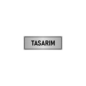 Metal Yönlendirme Levhası, Departman Kapı İsimliği Tasarım 5x20 Cm Gümüş Renk