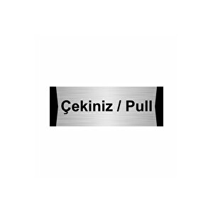 Çekiniz/pull 7x20cm Gümüş Renk Metal Yönlendirme Levhası