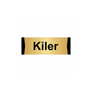 Kiler 5x20cm Altın Renk Metal Yönlendirme Levhası
